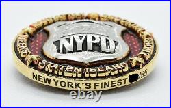 NYPD Police Officer 18 Months to Gold Detective Badge RED Challenge Coin