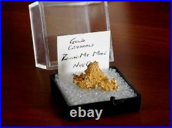Native Gold Crystalline Specimen Round Mountain Mine Nevada / Nugget coin Bar