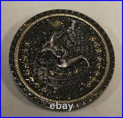 Naval Special Warfare SEAL Team Four / 4 Gold & Black Nickel LLTB Challenge Coin