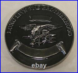 Naval Special Warfare SEAL Team Four / 4 Gold & Black Nickel LLTB Challenge Coin