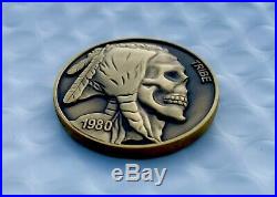 Navy Seal Team 6 DEVGRU NSW Gold Indian Skull Tribe Bone Frog Challenge Coin CPO