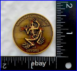 Navy Seal Team 6 DEVGRU NSW Gold Indian Skull Tribe Bone Frog Challenge Coin CPO