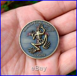 Navy Seal Team 6 DEVGRU NSW Gold Indian Skull Tribe Bone Frog Challenge Coin CPO