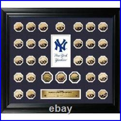 New York Yankees 27 Time World Series Champions 24KT Gold 30 Coin Collection