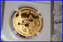 New Zealand Mint Disney Donald Duck & Mickey Mouse 1 Oz. $200 Gold Coins Set NIB