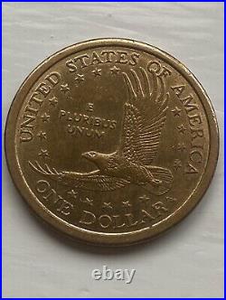 No Edge Writing 2000 D Sacagawea Collectable One Dollar Coin Us Liberty Gold