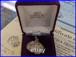 Nuestra Senora De Atocha Shipwreck Grade 5 Coin Pendant In 14kt Gold Bezel & COA