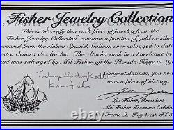 Nuestra Senora De Atocha Shipwreck Grade 5 Coin Pendant In 14kt Gold Bezel & COA
