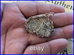 Nuestra Senora De Atocha Shipwreck Grade 5 Coin Pendant In 14kt Gold Bezel & COA