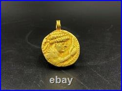 Old Antique Ancient Indo Greco Kushan Gold coins Pendant