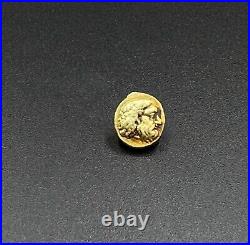 Old Antique Hellenistic Greek Antiquities Gold Coin Stamp 17k 1.4 Grams