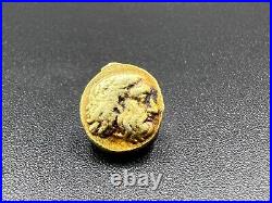 Old Antique Hellenistic Greek Antiquities Gold Coin Stamp 17k 1.4 Grams