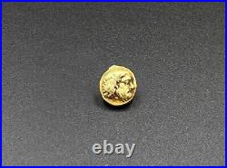 Old Antique Hellenistic Greek Antiquities Gold Coin Stamp 17k 1.4 Grams