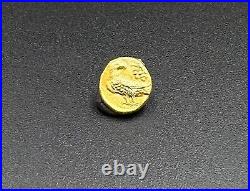 Old Antique Hellenistic Greek Antiquities Gold Coin Stamp 17k 1.4 Grams