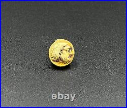 Old Antique Hellenistic Greek Antiquities Gold Coin Stamp 17k 1.4 Grams