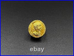 Old Collectables Ancient Antique Roman Antiquities Gold Coin 17 k