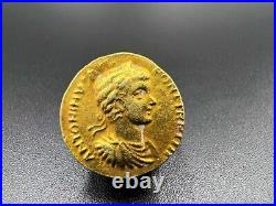 Old Collectables Ancient Antique Roman Antiquities Gold Coin 17 k