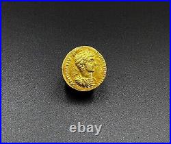 Old Collectables Ancient Antique Roman Antiquities Gold Coin 17 k