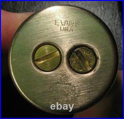 Old Vintage Rare Unique Evans Gold Toned Coins Ancient Table Top Lighter