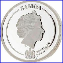 Orchid Golden Flower Collection 1oz Proof Silver Coin 5$ Samoa 2021