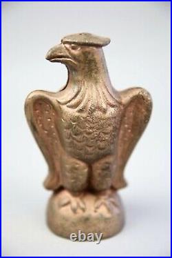 Original Cast Iron Antique Eagle Coin Bank gold paint bird