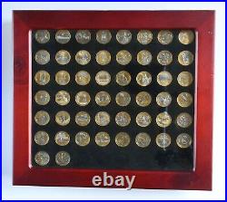 PLATINUM & GOLD Highlighted U. S. State Quarters 50 Coin Collection withcase (PCS)