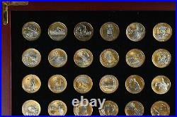 PLATINUM & GOLD Highlighted U. S. State Quarters 50 Coin Collection withcase (PCS)