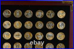 PLATINUM & GOLD Highlighted U. S. State Quarters 50 Coin Collection withcase (PCS)