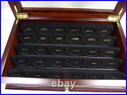 PREOWNED NFL SUPERBOWL COMMEMORATIVE 4 GOLD COIN COLLECTION WithCASE & CERTS