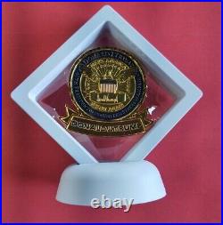 PRESIDENT DONALD J. TRUMP CHALLENGE COIN With FLOAT DISPLAY & CERT OF AUTHENTICITY