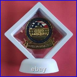 PRESIDENT DONALD J. TRUMP CHALLENGE COIN With FLOAT DISPLAY & CERT OF AUTHENTICITY