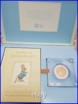 Peter Rabbit 22ct Gold coin and book set 2017 new boxed limited edition