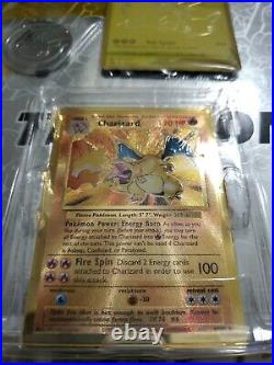 Pokémon Celebrations Ultra Premium Collection Gold Metal Cards Lot & Coin