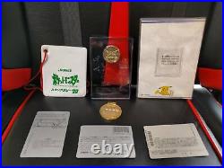 Pokemon Lugia Pikachu Medal JR East 1998 & 1999 Stamp Rally Gold Coin Set of 2