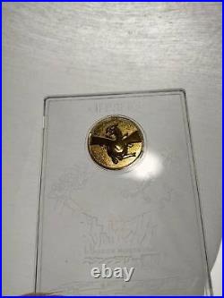 Pokemon Lugia Pikachu Medal JR East 1998 & 1999 Stamp Rally Gold Coin Set of 2