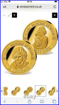 Portraits Of A Princess Diana Commemorative Gold Coin Collection Windsor Mint