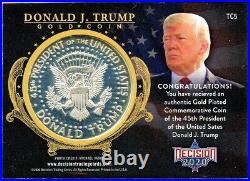 President Donald Trump 2020 Leaf Decision Gold Coin Sp 32/45