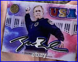 President George W. Bush AUTOGRAPH RELIC CARD! First Pitch Signed 14k Gold Coin