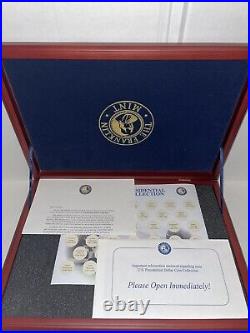 Presidential Dollar Coin Collection 24k Gold Franklin Mint with Factory Defect