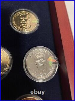 Presidential Dollar Coin Collection 24k Gold Franklin Mint with Factory Defect
