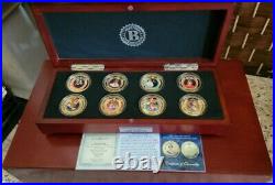 Princess Diana Legacy Gold Proof Coin Collection 24k Gold Plated 8-Coin Set MINT