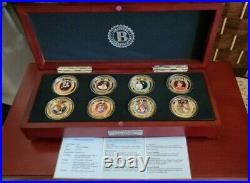 Princess Diana Legacy Gold Proof Coin Collection 24k Gold Plated 8-Coin Set MINT