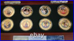 Princess Diana Legacy Gold Proof Coin Collection 24k Gold Plated 8-Coin Set MINT