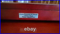 Princess Diana Legacy Gold Proof Coin Collection 24k Gold Plated 8-Coin Set MINT