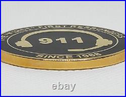 Qty TEN (10) 9-1-1 Dispatcher Thin Gold Line challenge coin 911 telecommunicator