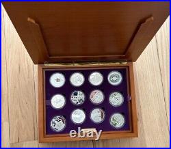 Queen Elisabeth II Golden Jublilee Silver Proof Coins Collection 24 Coins/box