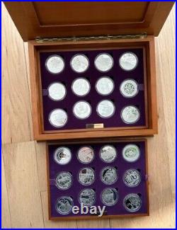 Queen Elisabeth II Golden Jublilee Silver Proof Coins Collection 24 Coins/box