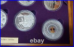 Queen Elizabeth Golden Jubilee Collection Set of 24 Proof Coins 2002 + More