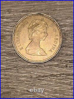 Queen Elizabeth II 1987 Canada Dollar Coin Gold Color, Qeii Qe2 Collectable