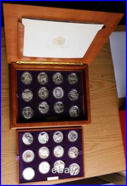 Queen Elizabeth II Golden Jubilee Coin Collection 2002 Silver Proof 24 Coin Set